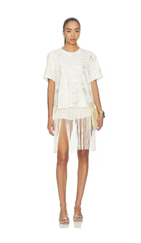 Rafina Eyelet Embellished Tshirt With Fringe in . Size L. Also in S, XS - Sea - Modalova