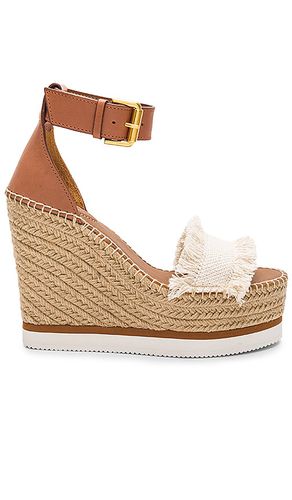 Frayed Wedge in Cream. - size 40 (also in 41) - See By Chloe - Modalova