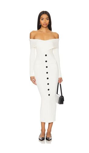 Off Shoulder Midi Dress in . Taglia S - self-portrait - Modalova