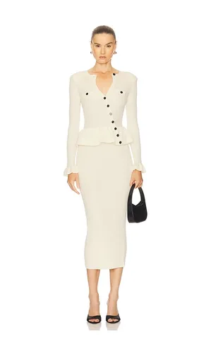 Asymmetric Knit Midi Dress in . - size S (also in XS) - self-portrait - Modalova