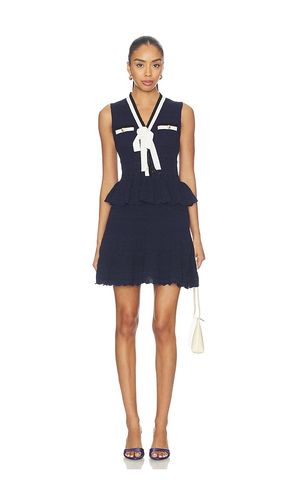 Peplum Pointelle Knit Mini Dress in . - size L (also in M) - self-portrait - Modalova