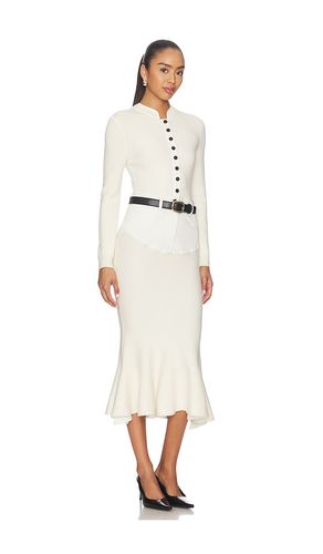 Knit Denim Insert Midi Dress in . Size L. Also in M, S - self-portrait - Modalova
