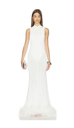 Racer Back Feather Knit Midi Dress in . Size L. Also in S, XS - self-portrait - Modalova