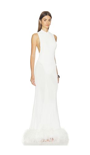 Racer Back Feather Knit Midi Dress in . Size L. Also in S, XS - self-portrait - Modalova