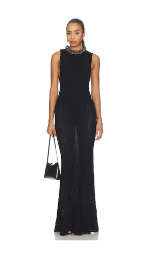 Beaded Pointelle Knit Maxi Dress in . Size L. Also in M, S, XS - self-portrait - Modalova