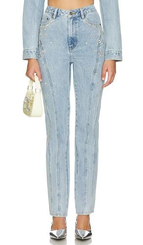 Crystal Embellished Denim Jeans in Blue. - size 24 (also in 25, 26, 28) - self-portrait - Modalova