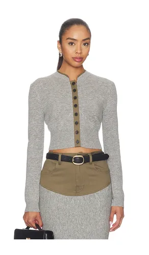 Contrast Placket Cardigan in . - size L (also in M) - self-portrait - Modalova