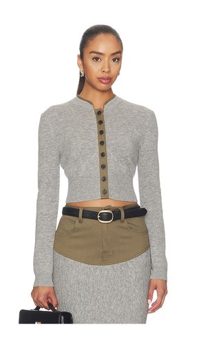 Contrast Placket Cardigan in . Taglia L. Also in M - self-portrait - Modalova