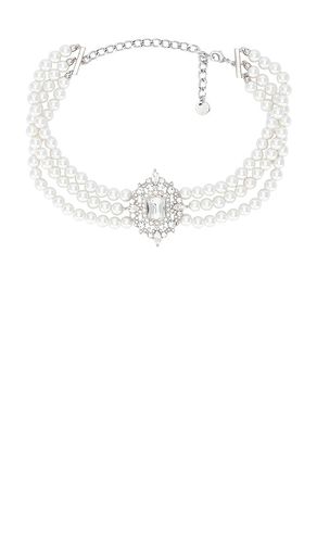 Crystal Pearl Choker in - self-portrait - Modalova