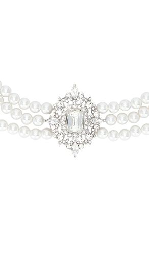 Crystal Pearl Choker in - self-portrait - Modalova