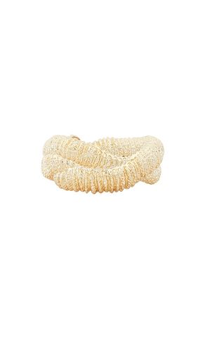 Textured Gold Twisted Cuff in - self-portrait - Modalova