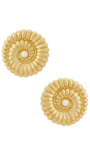 Gold Pearl Shell Earrings in - self-portrait - Modalova