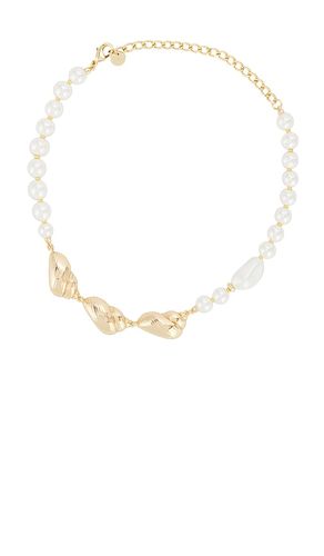 Gold Shell And Pearl Necklace in - self-portrait - Modalova