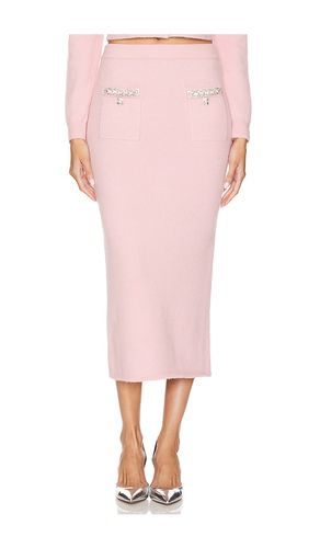 Embellished Knit Midi Skirt in . - size L (also in M, S, XS) - self-portrait - Modalova