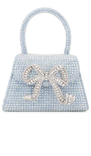 Rhinestone Denim Micro Bag in - self-portrait - Modalova