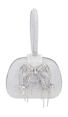 Rhinestone Top Handle Clutch Bag in Metallic - self-portrait - Modalova