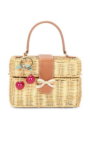 Rattan Cherry Charm Mini Basket Bag in - self-portrait - Modalova