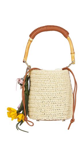Soft Raffia Bucket Bag in Neutral - self-portrait - Modalova