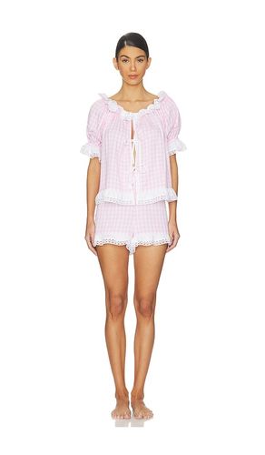 Romantica Lounge Set With Shorts in Pink,White. - size L (also in M) - Sleeper - Modalova