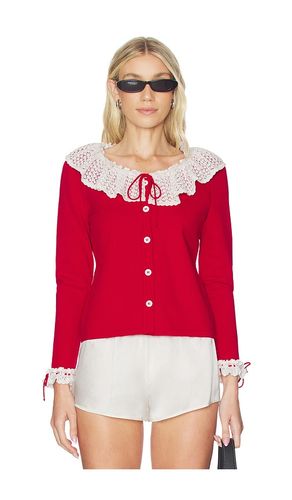 Malena Knitted Cardigan With Lace Collar in . Taglia XL. Also in XS - Sleeper - Modalova
