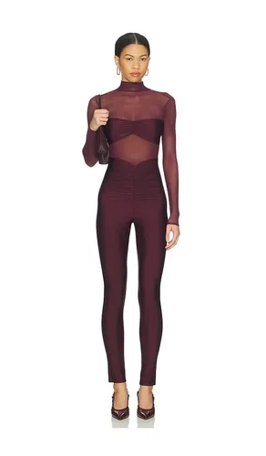 Brietta Catsuit in Wine. - size L (also in M, S) - SEROYA - Modalova
