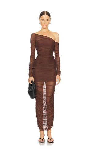 Chantae Mesh Dress in Chocolate. - size L (also in XS, XXS) - SER.O.YA - Modalova