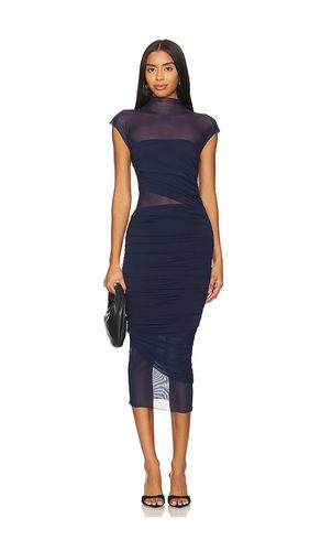 Vestido midi tabitha mesh ruched en color azul marino talla L en - Navy. Talla L (también en M, S, XL, XS) - SER.O.YA - Modalova