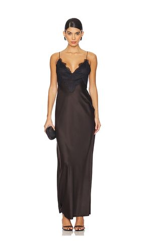 Grenache Satin Maxi Dress in Brown. - size L (also in M, S) - SER.O.YA - Modalova