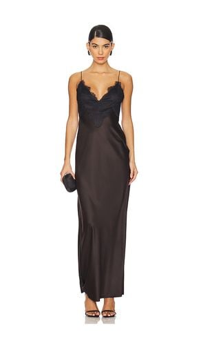 Grenache Satin Maxi Dress in Brown. - size M (also in S) - SER.O.YA - Modalova