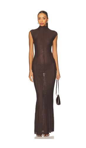 Laissa Mesh Maxi Dress in Chocolate. - size L (also in M, S, XL, XS, XXS) - SER.O.YA - Modalova