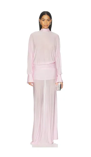 Swan Maxi Dress in Pink. - size M (also in XL) - SEROYA - Modalova