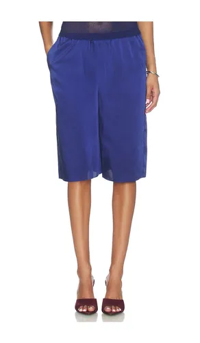 Brice Satin Bermuda Short in Navy. - size XXS (also in XS, S) - SEROYA - Modalova