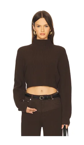 Carmen Mid Cropped Sweater in Brown. - size L (also in M, S, XL, XS) - SEROYA - Modalova