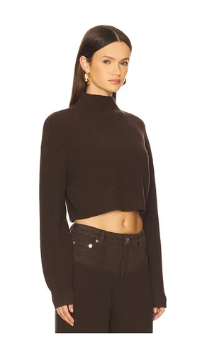 Carmen Mid Cropped Sweater in Brown. - size L (also in M, S, XL, XS) - SEROYA - Modalova