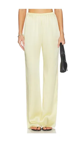 Lillian Satin Pant in Yellow. - size L (also in M, S, XL, XS, XXS) - SEROYA - Modalova