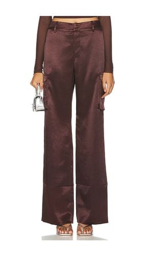 Galia Satin Cargo Pant in Brown. - size L (also in M, S, XL, XS) - SER.O.YA - Modalova