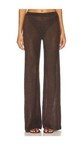 Sheldon Metallic Knit Pant in Chocolate. - size M (also in S, XL, XS) - SER.O.YA - Modalova