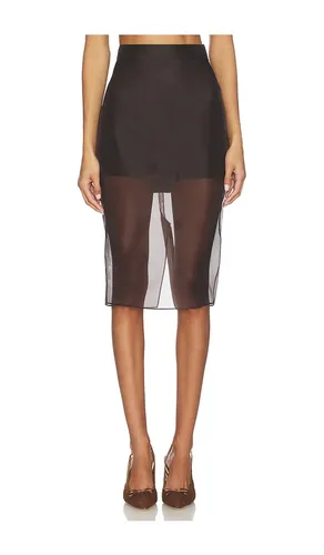Elda Skirt in Brown. - size L (also in M, S, XS) - SEROYA - Modalova