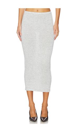 Koko Knit Tea Length Skirt in Grey. - size L (also in M, S, XL) - SER.O.YA - Modalova