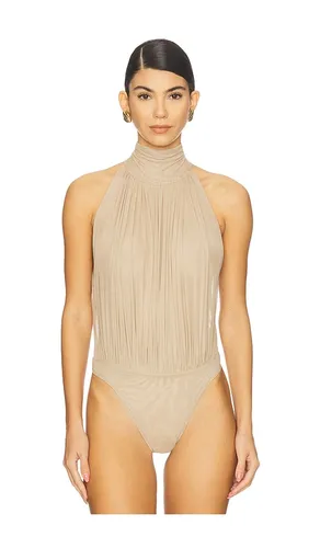 Isola Mesh Bodysuit in Tan. - size XXS (also in XS, S, L, XL) - SEROYA - Modalova