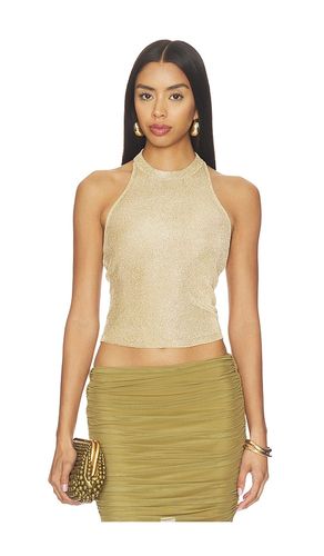 Minnie Metallic Knit Halter Top in . Size L. Also in M, S - SEROYA - Modalova
