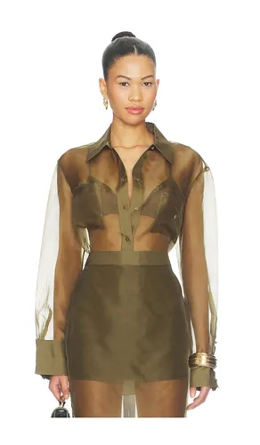Estella Silk Top in Green. - size L (also in M) - SEROYA - Modalova