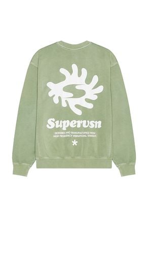 Free Form Block Crewneck Sweatshirt in Sage. - size L (also in M, S, XL/1X) - SUPERVSN - Modalova