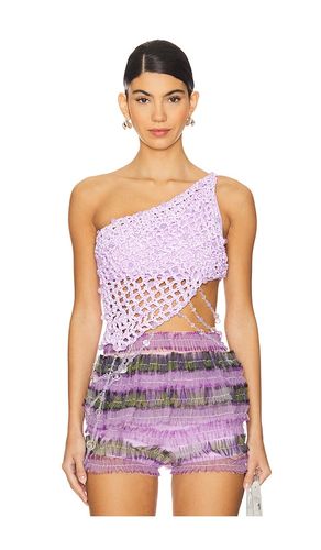 Diagonal Crochet Beaded Top in Lavender. - size M (also in S, XS) - Susan Fang - Modalova