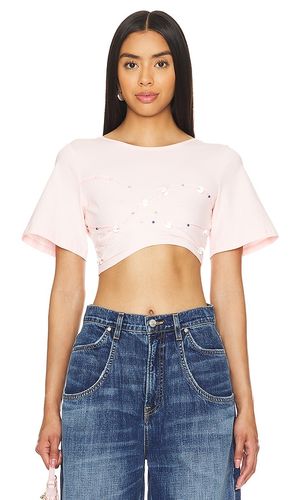Beaded Crochet Jersey Tee in . - size M (also in S) - Susan Fang - Modalova