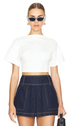 Alda Open Back Drawstring Crop T Shirt in . - size L (also in M, S, XS) - Shona Joy - Modalova