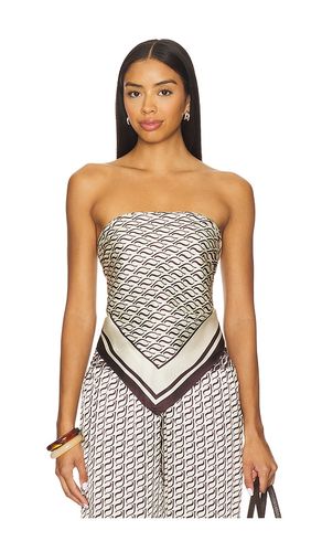 Monogram Silk Scarf Top in - Shona Joy - Modalova