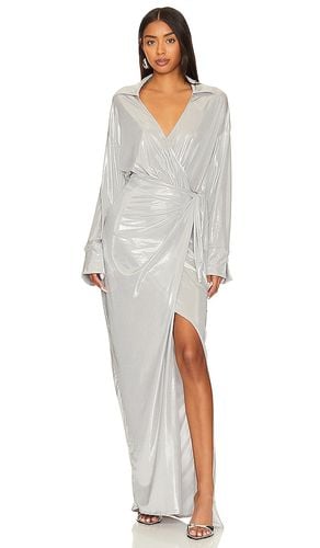 Clara Maxi Dress in Metallic Silver. - size L (also in M, S, XS) - Show Me Your Mumu - Modalova