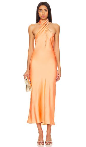 Jasmine Halter Midi Dress in Orange. - size L (also in S) - Show Me Your Mumu - Modalova