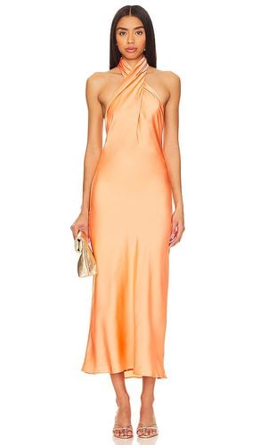 Vestido midi halter jasmine en color naranja talla L en - Orange. Talla L (también en M, S) - Show Me Your Mumu - Modalova